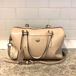 Coach Leather Satchel With Detachable Strap